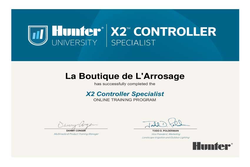 Hunter-University---Specialist---X2™-Certificate---La-Boutique-de-L'Arrosage